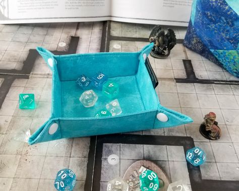 Dungeons And Dragons Dice Tray, Dice Tray Pattern, Dnd Dice Tray, Minimal Table, Dungeons And Dragons Dice, Tile Games, Game Accessories, Dice Tray, Square Tray