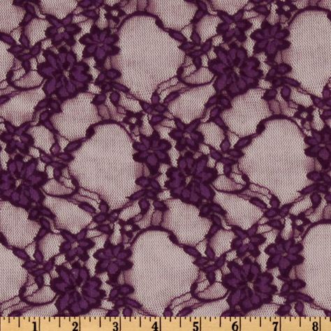 Giselle Stretch  Floral Lace Plum $6.98 yd Wedding Dress Sketches, Stretch Lace Fabric, Free Pattern Download, Purple Lace, Diy Sewing Projects, Designer Fabric, Baby Decor, Home Decor Fabric, Fashion Fabric