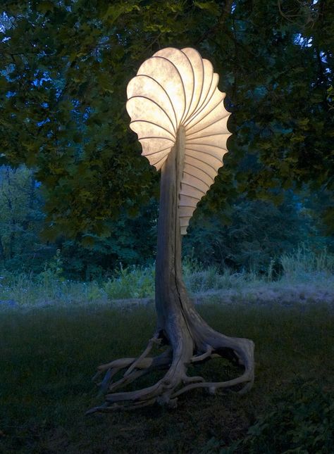 Diy Lampe, Granville Island, Deco Luminaire, Have Inspiration, Organic Forms, Light Sculpture, Creative Lighting, Driftwood Art, Land Art