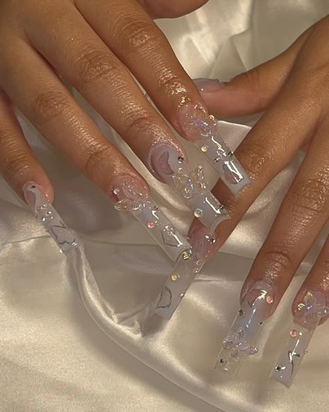 Drip Nails, Grunge Nails, Classy Acrylic Nails, Long Acrylic Nails Coffin, Long Square Acrylic Nails, Bling Acrylic Nails, Kawaii Nails, Glam Nails, Pink Acrylic Nails