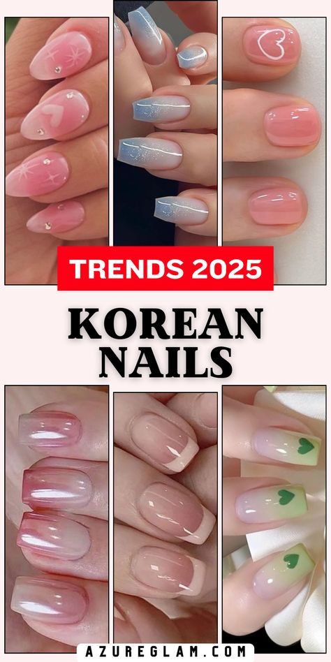 Discover the beauty of Korean Nails 2025 with 19 cute designs perfect for short and long nails. From blue and pink jelly styles to indie-inspired art, these ideas cater to minimalist, grunge, and emo aesthetics. Explore almond, square, and oval nail shapes enhanced with rhinestones, acrylic, or gel nails. Perfect for fall, winter, or summer, these designs feature trendy nail art with a touch of glam. Nail Art Oval Shape, Half Nail Design Ideas, Gelly Nail Designs, Oval Nail Shapes, Aesthetic Jelly Nails, Cute Jelly Nails, Korean Nail Ideas, Oval Nails Inspiration, Jelly Nails Pink