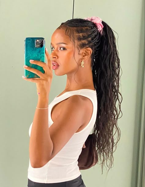 Hair Inspo Long, Long Hair Inspo, Take Your Vitamins, African Hair Braiding Styles, Cute Box Braids Hairstyles, Protective Hairstyles Braids, Pretty Braided Hairstyles, Natural Hair Styles Easy, Human Braiding Hair