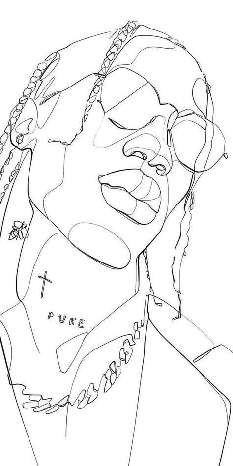 Travis Scott Art Drawing, Travis Scott Drawing, Travis Scott Poster, Travis Scott Art, Line Art Poster, Minimal Line Art, Harry Styles Poster, Rapper Art, Cactus Wall Art