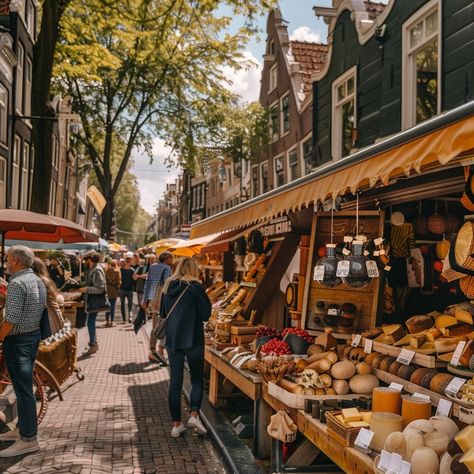 Bustling Market Scene: Visitors browse through a vibrant street market lined with stalls offering a variety of cheeses. #market #cheese #street #stalls #visitors #aiart #aiphoto #stockcake ⬇️ Download and 📝 Prompt 👉 https://ayr.app/l/f4tQ Local Market Aesthetic, Outdoor Market Design, Street Market Aesthetic, 2025 Inspiration, Stock Images People, Autumn Market, Market Photography, Goals Board, Market Aesthetic