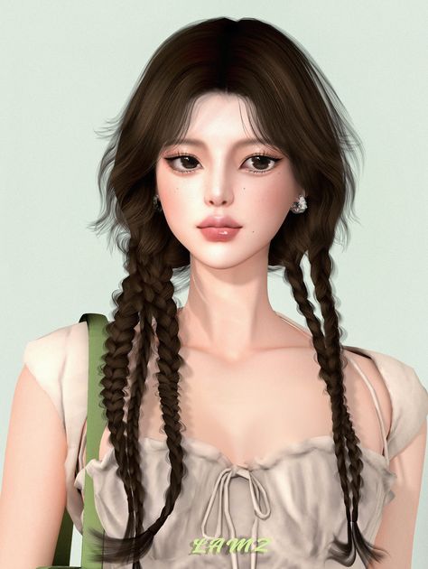 Sims 4 Alpha Accessories, Sims 4 Cc Patreon Alpha, Sims 4 Cute Hair, Wavy Hair Sims 4, Sims 4 Cardigan Cc, Sims4 Alpha Hair, Sims 4 Korean Hair, Sims 4 Cc Hair With Bangs, Sims 4 Cc Hair Pack