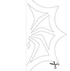 Jack Skellington Spider Snowflake Template | Paper Origami Guide Nightmare Before Christmas Spider Snowflake, Halloween Snowflake Patterns, Spider Snowflake Template, Jack Skellington Spider Snowflakes, Spider Paper Snowflake, Halloween Snowflakes Template, Halloween Paper Snowflakes, How To Make A Spider Web Out Of Paper, Spider Paper Craft