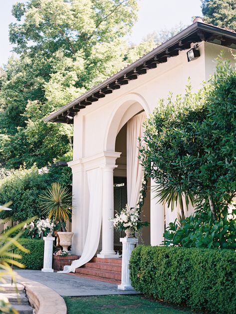 Elegant California Villa Wedding | Photography by via Elizabeth Anne Designs Wedding Arch No Flowers, Draped Wedding Arch, California Villa, Blush Color Palette, Charleston Bride, Beautiful Villa, Elizabeth Anne, Villa Wedding, Wine Country California