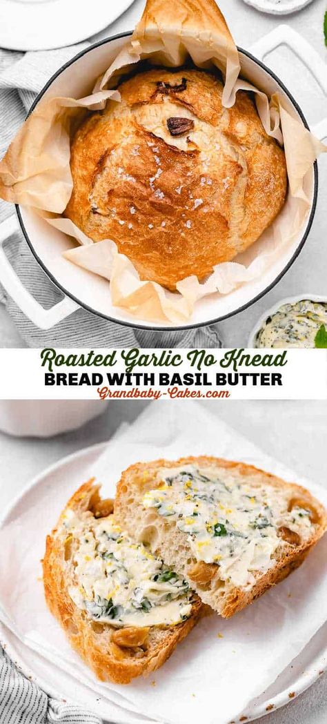 Publix Bread Recipe, Bread For Soup, Basil Butter, Recipe Bread, Dutch Oven Bread, Artisan Bread Recipes, Knead Bread, Butter Bread, Dutch Oven Recipes