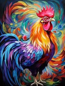 Chicken Painting Acrylic, Rooster Painting, Chicken Painting, Rooster Art, Paintings Canvas, Diy Oils, Acrylic Paint Set, Sublimation Ideas, Canvas Acrylic