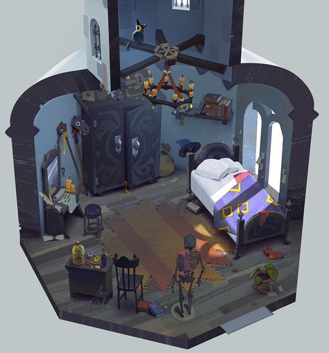 Interior Concept Art, The Apprentice, Environment Props, Bg Design, Isometric Art, Interior Concept, Scene Design, Environmental Design, Prop Design