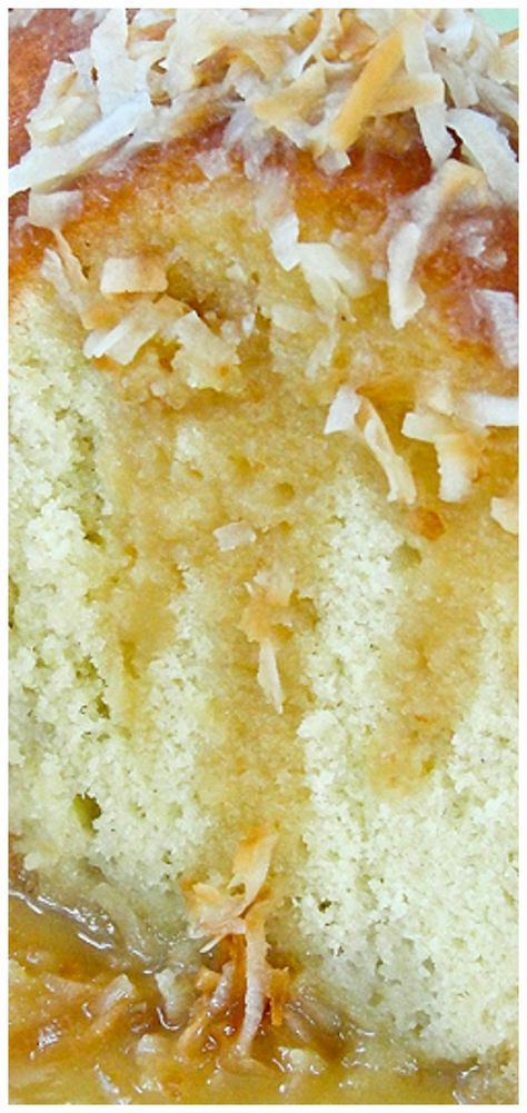 Coconut Syrup Recipe, Tunnel Cake, Coconut Quick Bread, Coconut Pineapple Cake, Bahamian Food, Rum Cake Recipe, Cake With Coconut, Rum Recipes, Coconut Syrup