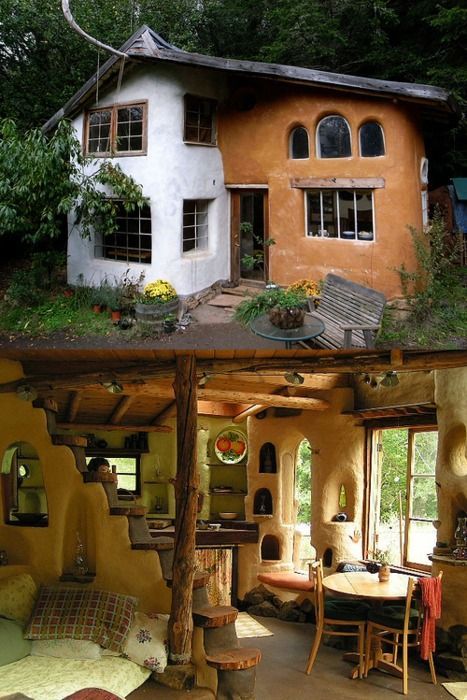 Magical Cottage Interior, Earth Bag Homes Diy, Modern Cob House, Cob House Kitchen, Earthen House, Case Sotterranee, Cob House Plans, Tiny House Hacks, Cob Building