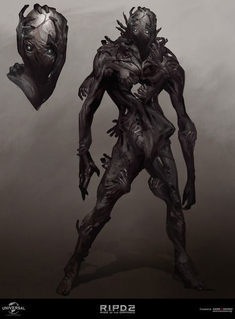 ArtStation - R.I.P.D. 2: Rise of the Damned concept art - Cinemotion & Universal Npc Dnd, Universal Monsters Art, Dark Creatures, Humanoid Creatures, Creature Artwork, Alien Concept Art, Monster Concept Art, Alien Creatures, Alien Art