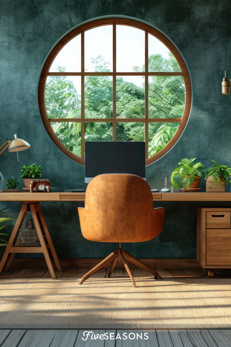 Explore modern elegance with Round Windows! 🪟✨ Discover contemporary design in our collection. Round Window In Kitchen, Circular Window, Round Windows, Atelier Interior, Japanese Living Room, Round Window, Outdoor Living Room, Inviting Home, Living Room Windows