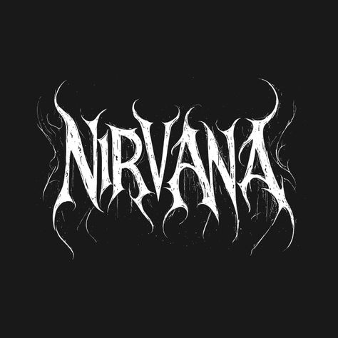 A tribute to Nirvana, capturing their raw energy, grunge vibe, and rebellious spirit, reflecting the powerful and intense essence of their music. Nirvana Logo Transparent, Nirvana Stencil, Logo Nirvana, Grunge Wallpapers, Nirvana Logo, Nirvana Tshirt, Heavy Metal Rock, Grunge Vibes, Shirt Art