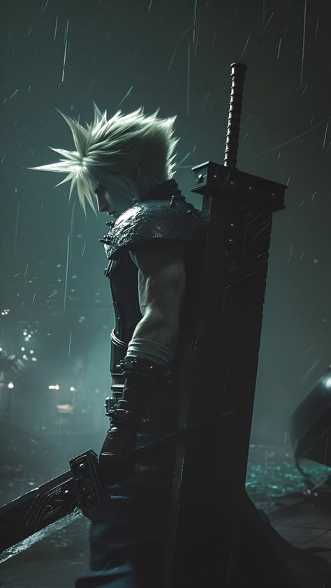 Final Fantasy Aesthetic Wallpaper, Cloud Ff7 Wallpapers, Cloud Strife Aesthetic, Cloud Final Fantasy Art, Cloud Strife Wallpapers, Ff Cloud, Ff7 Tattoo, Ff7 Wallpaper, Sephiroth Wallpaper