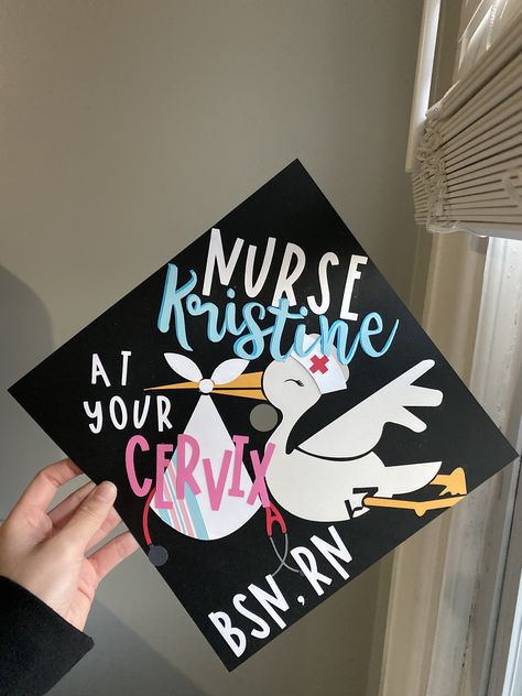 Labor And Delivery Nurse Party, Labor And Delivery Nurse Pictures, Midwife Graduation Cap, Labor And Delivery Nurse Graduation Party, College Grad Cap Ideas Nursing, Labor And Delivery Cap Decoration, Nursing Graduation Cap Labor And Delivery, Labor And Delivery Graduation Cap Ideas, Labor And Delivery Grad Cap