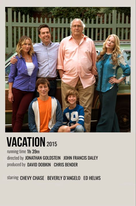 minimal polaroid movie poster for vacation Wall Calloge, Vacation Movie Poster, 00s Movies, Movie Polaroids, John Francis Daley, Beverly D'angelo, Polaroid Movie Poster, Vacation Movie, Movie Board