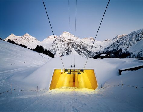 New Swiss Architecture: a decade of architectural hits Gondola Lift, Seoraksan National Park, Snow Cabin, Ski Village, Large Garage, Crystal Mountain, Car Station, Lookout Tower, Steel Frame Construction