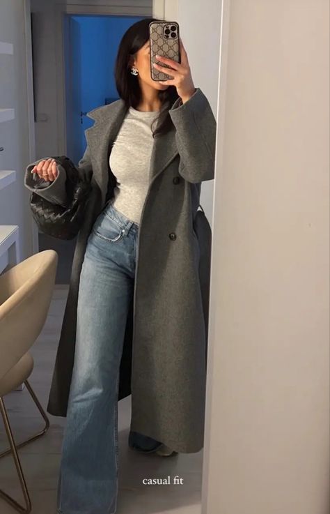 Mantel Outfit, Mode Zara, Winter Fashion Outfits Casual, Uni Outfits, Cold Outfits, Mode Inspo, Business Casual Outfits, Looks Style, Casual Style Outfits