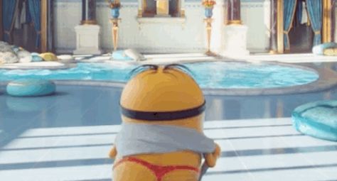 Just keep swimming, just keep swimming! Despicable Me Gif, Minion Kiss, Minion Dance, Minions Animation, Swimming Gif, What Gif, Bad And Bougie, Minion Gif, Animiertes Gif