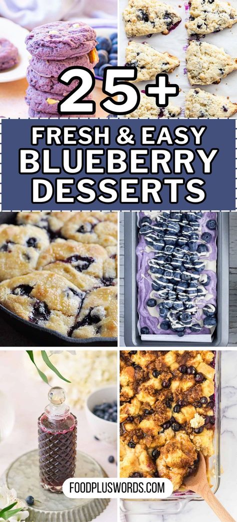 Try making these easy and healthy blueberry recipes—perfect for breakfast, dinner, or dessert. If you're craving the sweetness of muffins and cakes, this collection has it all. Enjoy the freshness of summer with our best blueberry treats that are so simple and easy to make. Try your hand at crafting the perfect blueberry pie or cobbler, and don't forget our vegan options for a wholesome twist. Blueberry Recipes With Fresh Blueberries, Summer Blueberry Desserts, Things To Do With Blueberries, Best Blueberry Recipes, Dessert Recipes With Blueberries, Blueberry Dessert Recipes Easy, What To Do With Blueberries, Things To Make With Blueberries, Blueberry Healthy Recipes