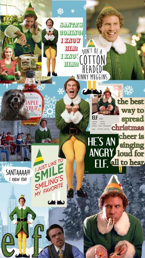 #elf #buddytheelf #christmas Christmas Wallpaper Elf Movie, Elf Wallpaper, Christmas Profile Pictures, Christmas Wallpaper Iphone Cute, Cute Backgrounds For Iphone, Classic Christmas Movies, Merry Christmas Wallpaper, Elf Movie, Xmas Wallpaper