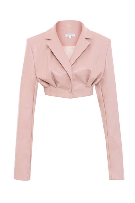 Blazer Crop Top Outfit, Blazer Crop, Crop Coat, Blazer Pattern, Cropped Coat, Women Blouses Fashion, Casual College Outfits, Trendy Jackets, K Fashion