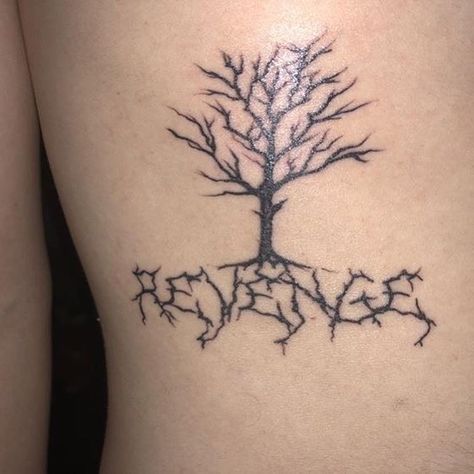 Poison Tree Tat, Bonzi Trees Tattoo, Xxxtentaci̇on Tattoo Ideas, Leafless Tree Tattoo, Poison Tree Tattoo, Tree Tattoo Black, Leopard Print Tattoos, Poison Tree, Hard Tattoos