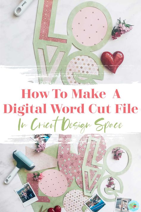 Make A Word Digital Scrapbook File ( With Cricut) Extraordinary Chaos Cricut Scrapbook Titles, Cricut For Scrapbooking, Word Layout, Cricut Scrapbooking, Cricut 3, Dream Flower, Card Making Tools, Beautiful Scrapbook Layouts, Digital Word