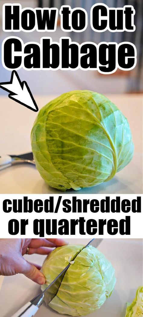 How To Prepare Cabbage, How To Make Cabbage, How To Chop Cabbage, How To Shred Cabbage, How To Cut Cabbage, Crockpot Cabbage Recipes, Cook Cabbage, Cabbage Slicer, Buttered Cabbage