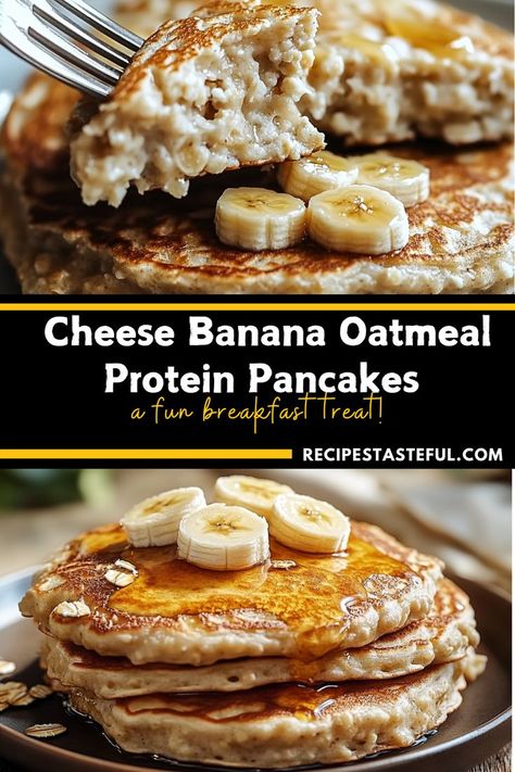 Packed with protein, fiber, and flavor, these fluffy pancakes are made with cottage cheese, bananas, and oats for a nutritious, filling breakfast. Perfect for fueling your day! Banana Cottage Cheese Pancakes, Cottage Cheese Banana Pancakes, Cottage Cheese Banana, Oatmeal Protein Pancakes, Oatmeal Protein, Banana Oatmeal Pancakes, Cottage Cheese Pancakes, Skillet Cooking, Oat Pancakes