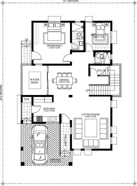 50 IMAGES OF 15 TWO STOREY MODERN HOUSES WITH FLOOR PLANS AND ESTIMATED COST Lanai Patio, Double Storey House Plans, Two Storey House Plans, Hindi Stories, 5 Bedroom House Plans, 2bhk House Plan, Double Storey House, Indian House Plans, Two Story House