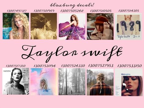 Decal Codes For Bloxburg Taylor Swift, Taylor Swift Album Decals Bloxburg, Bloxburg Decal Taylor Swift, Taylor Swift Vinyl Bloxburg Code, Bloxburg Codes For Pictures Taylor Swift, Taylor Swift Roblox Decals Codes, Bloxburg Bulletin Board Codes, Taylor Swift Poster Bloxburg Decals, Roblox Poster Id Codes Taylor Swift