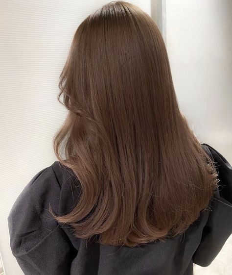 Khaki Brown Hair, Dark Honey Hair Color, Milky Brown Hair, Korean Hair Color, Brown Hair Looks, Brown Hair Inspo, Chocolate Hair, Brown Hair Balayage, Ombré Hair