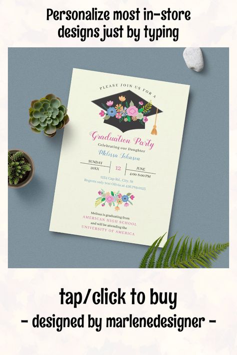 Graduation Ideas High School, Seniority Party, Fiesta Graduation Party Ideas, High School Grad Party Ideas Decoration, Grad Invite Ideas, Colorful Graduation Party, Graduation Party Ideas College, Graduation Invitation Ideas, Graduation Card Ideas