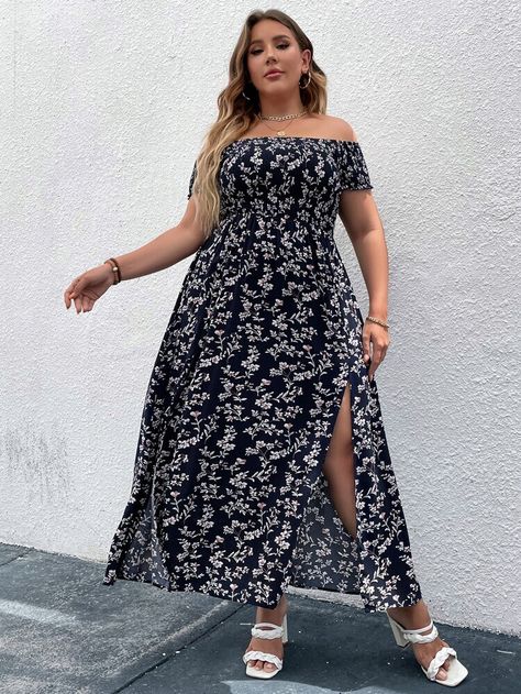 Halloween Parejas, Holiday Inspo, Split Hem Dress, Ditsy Floral Dress, Plus Size Summer Outfit, Casual Wear Dress, Vestido Plus Size, Hawaiian Dress, Girls Dresses Summer