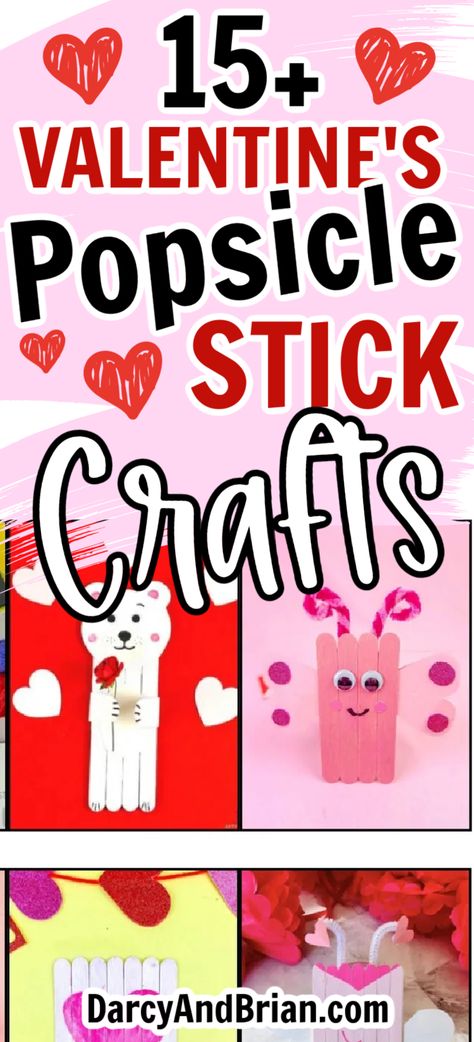 Creating popsicle stick crafts for Valentine’s Day can be a joyful and creative way to celebrate the season of love. Whether at home or in the school’s art center, these Valentine’s Day crafts for kids are the perfect addition to any Valentine party. Craft Stick Projects, Engage Kids, Valentine Crafts For Kids, Popsicle Stick Crafts, Popsicle Sticks, Valentines Party, Play To Learn, Valentines For Kids, Kids Entertainment