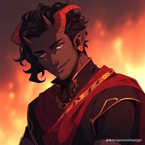 Red Tiefling Male Art, Tiefling Male Character Concept, Tiefling Character Design Male, Red Tiefling Male, Dnd Tiefling Male, Red Tiefling, Dnd Villains, Drawing Refs, Tiefling Male