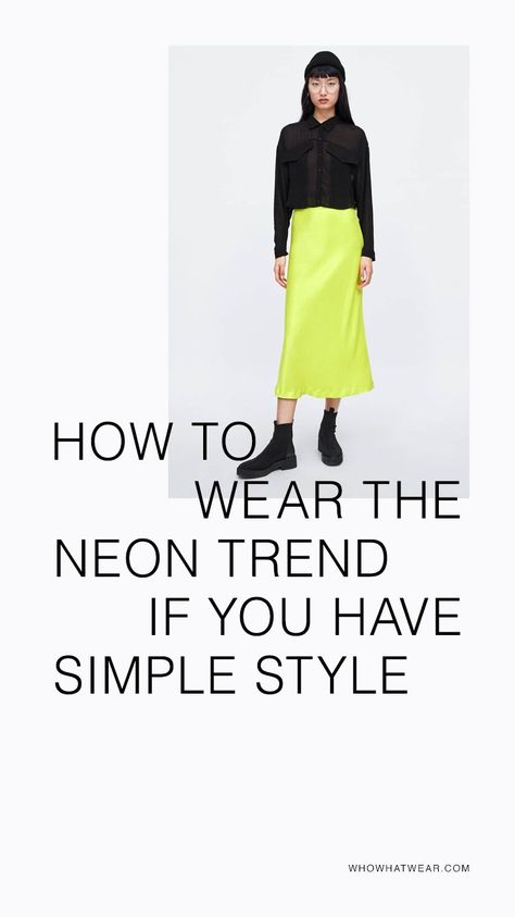 How to wear the neon trend // subtle ways to wear neon Neon Yellow Outfit, Neon Green Outfits, Bright Sneakers, Neon Accessories, Neon Shoes, Bright Bag, Neon Shirts, Neon Outfits, Yellow Outfit