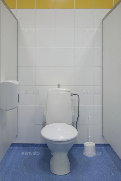 Toilet Stall, School Toilet, Bathroom Stall Doors, Commercial Bathroom Designs, Glamorous Bathroom Decor, Toilet Cubicle, School Bathroom, Bathroom Stall, Ikea Bathroom