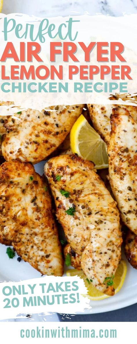 Chicken Tender Recipes Easy, Air Fryer Recipes Chicken Tenders, Chicken Seasoning Recipes, Pepper Chicken Recipe, Baked Lemon Pepper Chicken, Air Fryer Chicken Tenders, Recipes With Chicken And Peppers, Chicken Recipes Boneless, Lemon Chicken Recipe