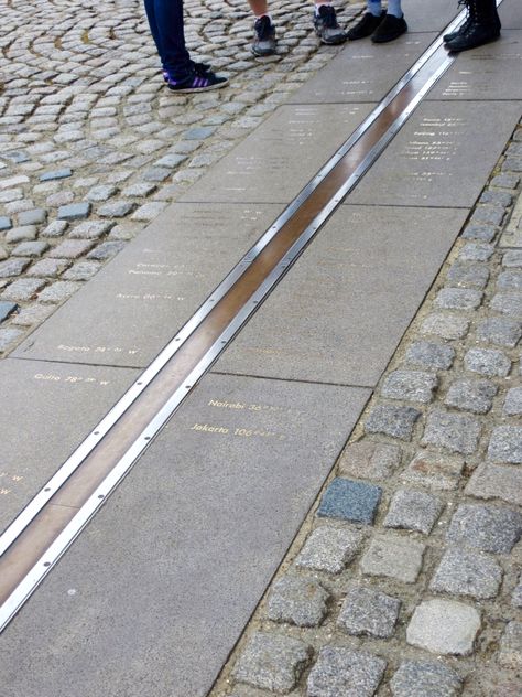 Prime meridian line. London. #Greenwich meantime Geometry Project, Greenwich Meridian, London Greenwich, Prime Meridian, Meridian Lines, Geometry Projects, London Travel, Great Britain, Geometry