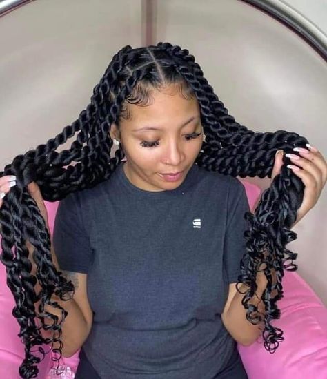 Havana Twist Hairstyles, Two Strand Twist Hairstyles, Senegalese Twist Hairstyles, Cute Braided Hairstyles, Twist Braid Hairstyles, Braids Hairstyles Pictures, Cute Box Braids Hairstyles, Protective Hairstyles Braids, Pretty Braided Hairstyles