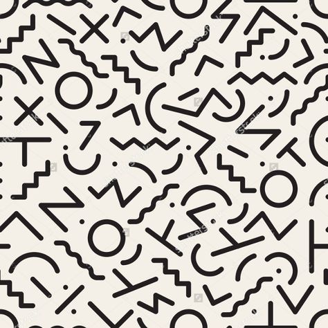 Vector Black and White Hipster Pattern 80s Pattern, Room Signage, Hipster Pattern, Photoshop Backgrounds, Ceramics Ideas Pottery, Black And White Prints, Geometric Lines, Paint Pens, Design Sketch