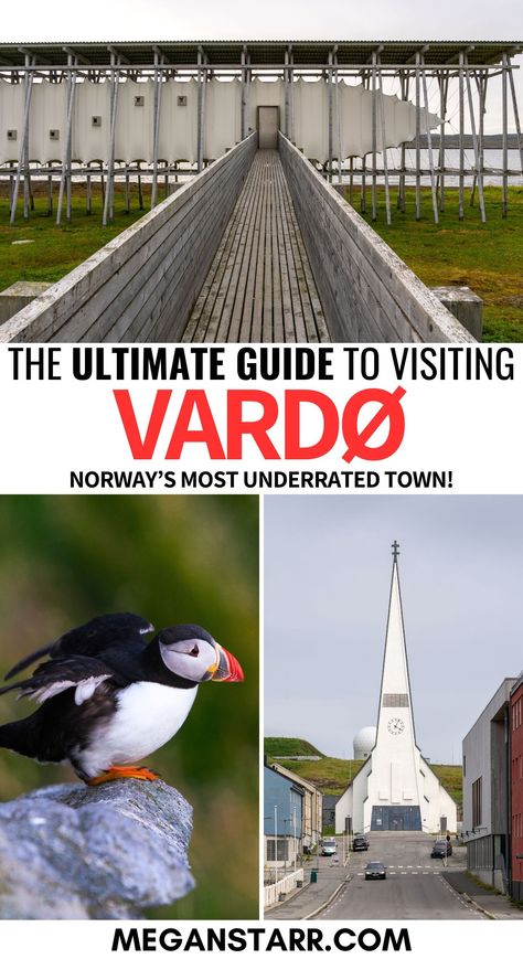 Looking for what to do in Vardø, Norway? This is the country's easternmost town and is renowned for its puffins, witch trials, history, and fortress. In, this Vardø travel guide, you will have all of your planning questions answered!  Northern Norway town | Visit Vardø | Things to do in Vardø | Fishing village in Norway | Northern Norway itinerary | Places to visit in Norway | Vardø puffins | What to do in Vardø Norway Town, Norway Itinerary, Northern Norway, Visit Norway, Witch Trials, Norway Travel, Tromso, Scenic Routes, Fishing Villages