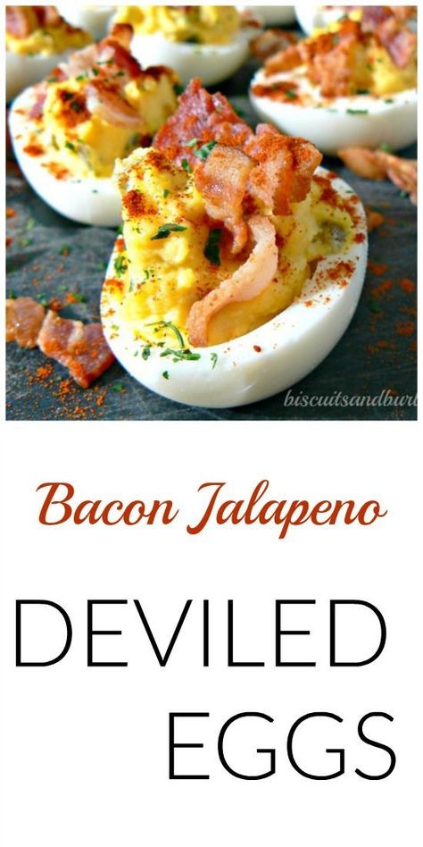 This Easter, make this delicious twist on classic deviled eggs! Jalapeño Deviled Eggs, Jalapeno Deviled Eggs, Eggs With Bacon, Jalapeno Bacon, Devilled Eggs Recipe Best, Bacon Deviled Eggs, Deviled Eggs Classic, Stuffed Jalapenos With Bacon, Salad Pasta