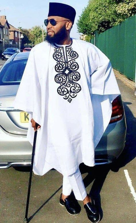 Hassan Hussain, White Agbada, Agbada Design, Afrocentric Clothing, Suit Prom, Nigeria Wedding, Dashiki For Men, Costume Africain, Native Wears