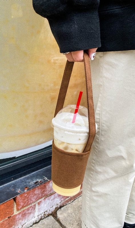 Bubble Tea Boba Sustainable Portable Foldable Organic Canvas | Etsy Cup Carrier, Food Huggers, Straw Holder, Bubble Tea Boba, Coffee Holder, Fashion Figure, Coffee Cup Holder, Gingerbread Latte, Valentine Day Special