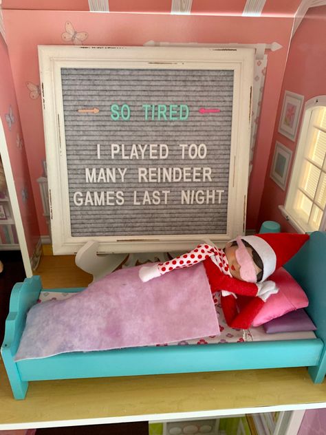 Elf On The Shelf Weekend Ideas, Last Night For Elf On The Shelf, Elf On The Shelf Toddler Ideas, Classroom Elf, Elf Stuff, Elf Shenanigans, Alyssa Nicole, Elf Ideas Easy, Elf Games